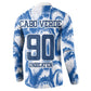 Cape Verde Football Button Sweatshirt Blue Sharks - Unbeaten in 90 Minutes