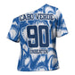 Cape Verde Football Cross Shoulder Shirt Blue Sharks - Unbeaten in 90 Minutes