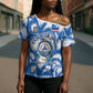 Cape Verde Football Cross Shoulder Shirt Blue Sharks - Unbeaten in 90 Minutes