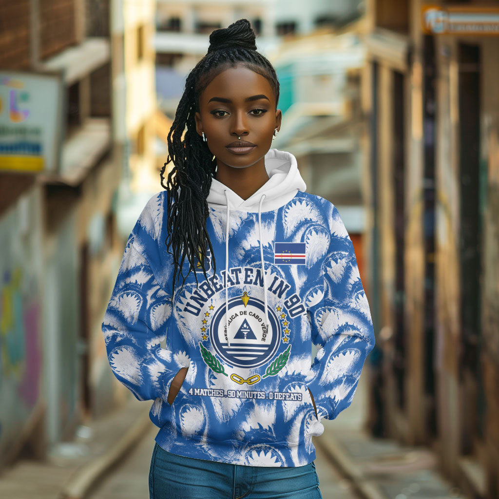 Cape Verde Football Hoodie Blue Sharks - Unbeaten in 90 Minutes