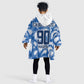 Cape Verde Football Kid Wearable Blanket Hoodie Blue Sharks - Unbeaten in 90 Minutes