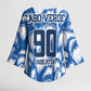 Cape Verde Football Kimono Sleeve Blouse Blue Sharks - Unbeaten in 90 Minutes