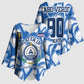 Cape Verde Football Kimono Sleeve Blouse Blue Sharks - Unbeaten in 90 Minutes