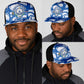 Cape Verde Football Mesh Trucker Cap Blue Sharks-Unbeaten in 90 Minutes