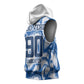 Cape Verde Football Sleeveless Hoodie Blue Sharks - Unbeaten in 90 Minutes