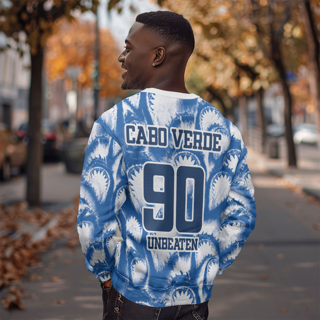 Cape Verde Football Sweatshirt Blue Sharks - Unbeaten in 90 Minutes