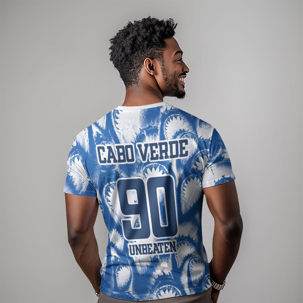 Cape Verde Football T shirt Blue Sharks - Unbeaten in 90 Minutes
