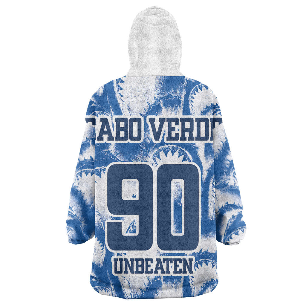 Cape Verde Football Wearable Blanket Hoodie Blue Sharks - Unbeaten in 90 Minutes
