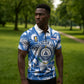Cape Verde Football Zipper Polo Shirt Blue Sharks - Unbeaten in 90 Minutes