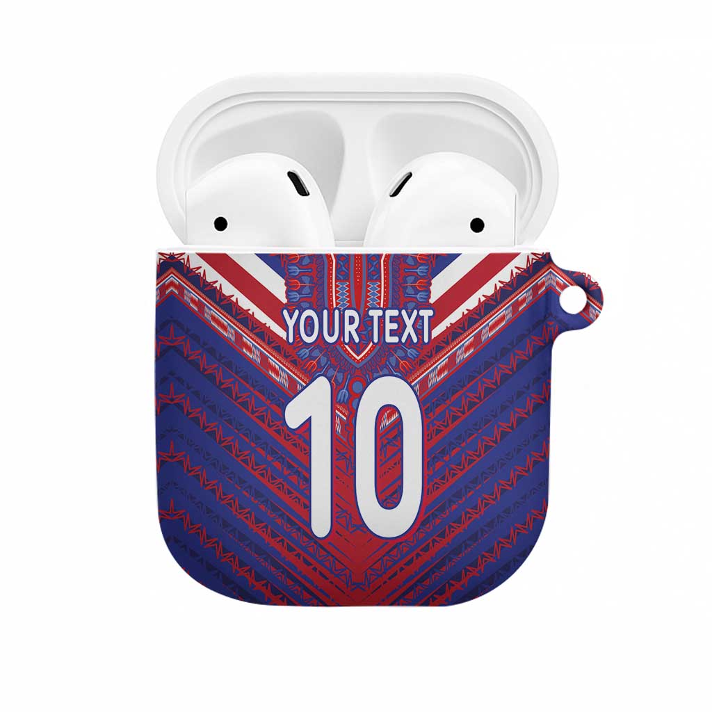 Custom Haiti National Football AirPods Case Dashiki Sporty Style - African Pride