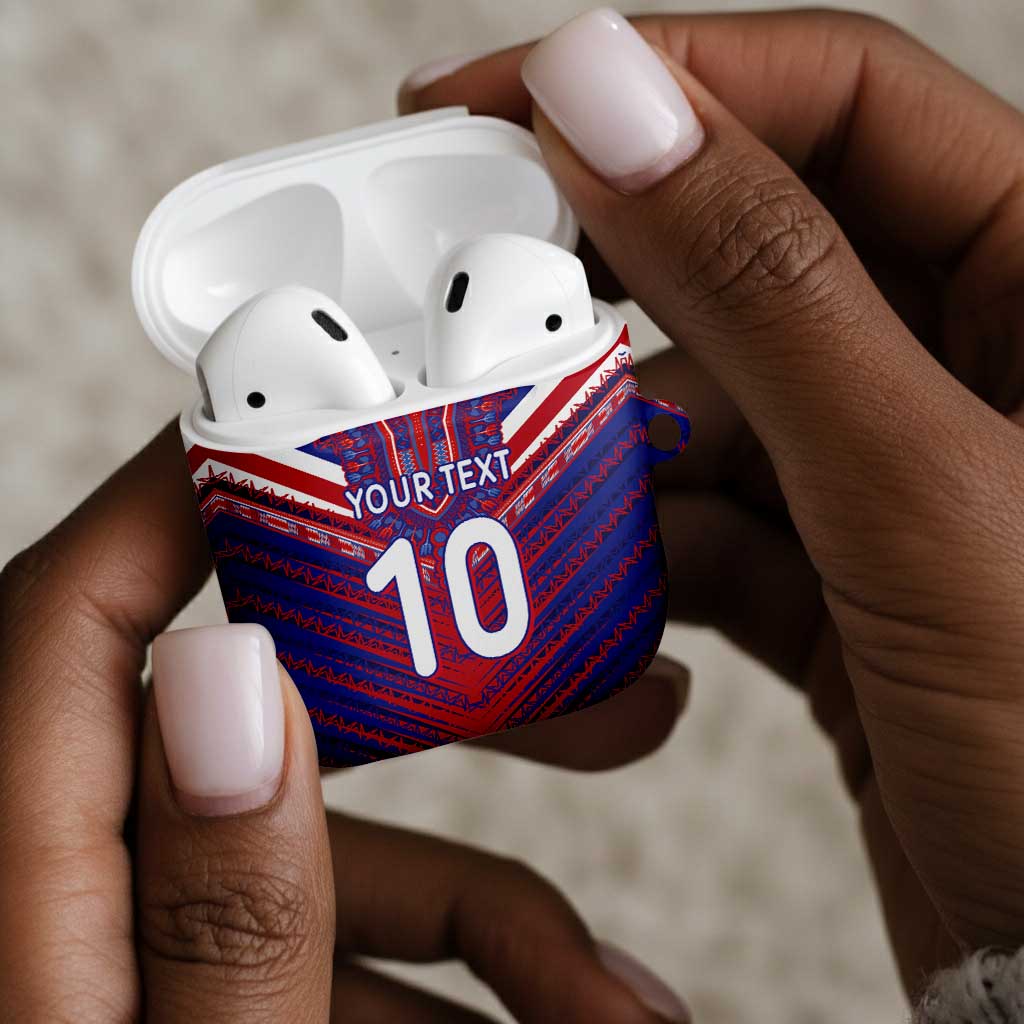 Custom Haiti National Football AirPods Case Dashiki Sporty Style - African Pride