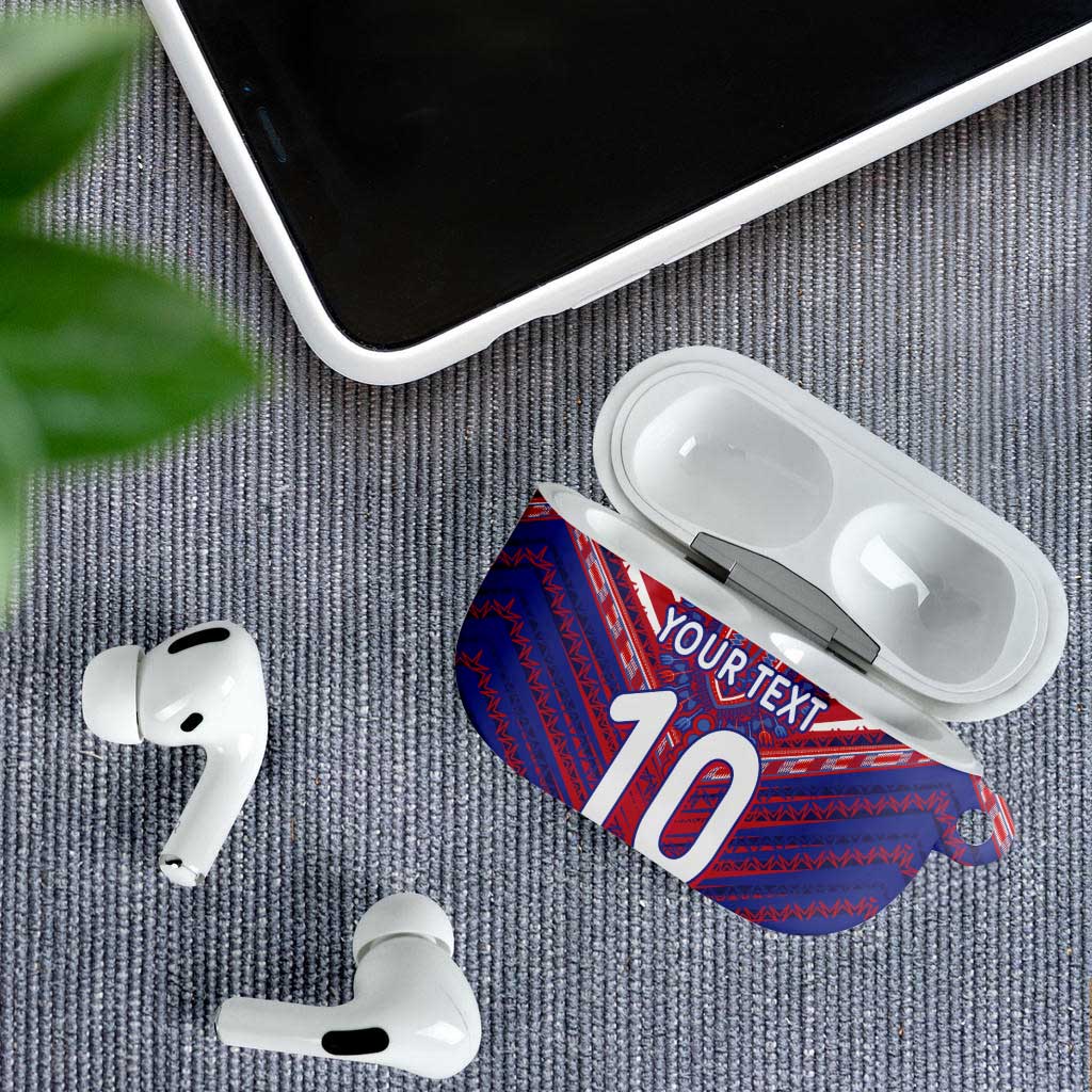 Custom Haiti National Football AirPods Case Dashiki Sporty Style - African Pride
