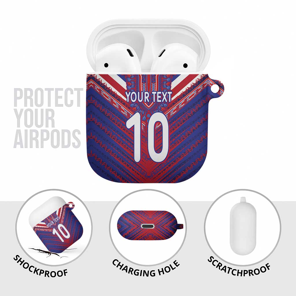 Custom Haiti National Football AirPods Case Dashiki Sporty Style - African Pride