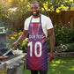 Custom Haiti National Football Apron Dashiki Sporty Style - African Pride