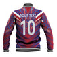 Custom Haiti National Football Baseball Jacket Dashiki Sporty Style - African Pride