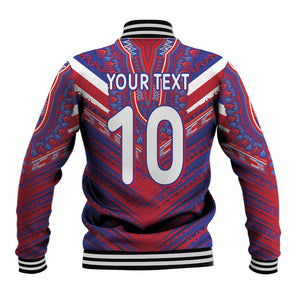 Custom Haiti National Football Baseball Jacket Dashiki Sporty Style - African Pride