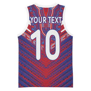 Custom Haiti National Football Basketball Jersey Dashiki Sporty Style - African Pride