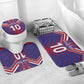 Custom Haiti National Football Bathroom Set Dashiki Sporty Style LT03