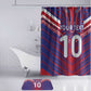 Custom Haiti National Football Bathroom Set Dashiki Sporty Style LT03