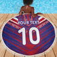 Custom Haiti National Football Beach Blanket Dashiki Sporty Style - African Pride