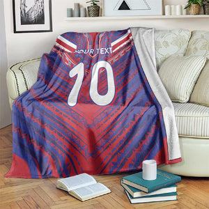 Custom Haiti National Football Blanket Dashiki Sporty Style - African Pride