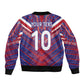 Custom Haiti National Football Bomber Jacket Dashiki Sporty Style - African Pride