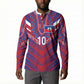 Custom Haiti National Football Button Sweatshirt Dashiki Sporty Style