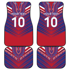 Custom Haiti National Football Car Mats Dashiki Sporty Style - African Pride