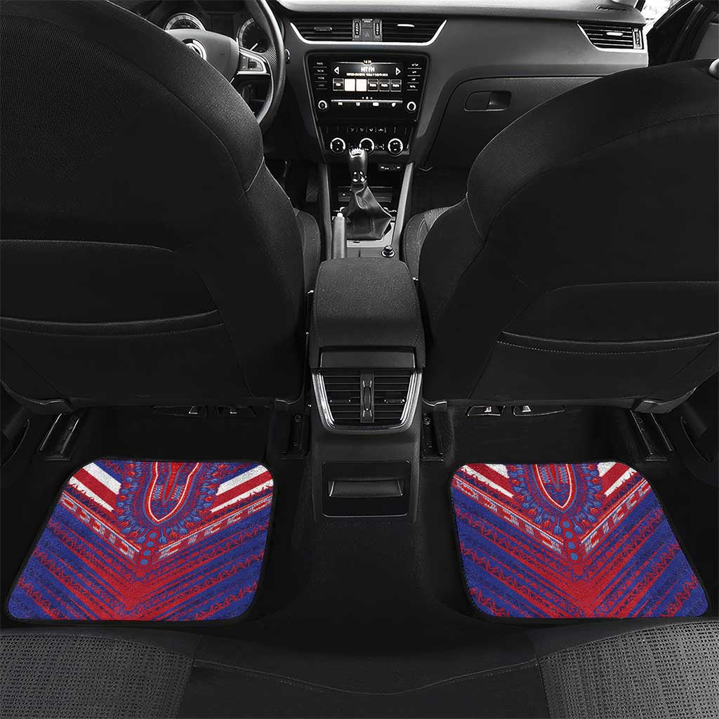 Custom Haiti National Football Car Mats Dashiki Sporty Style - African Pride