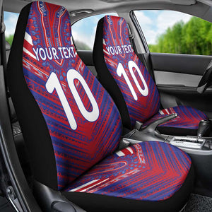 Custom Haiti National Football Car Seat Cover Dashiki Sporty Style - African Pride