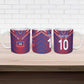 Custom Haiti National Football Ceramic Mug Dashiki Sporty Style - African Pride