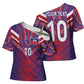 Custom Haiti National Football Cross Shoulder Shirt Dashiki Sporty Style - African Pride