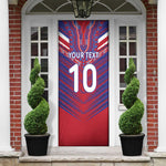 Custom Haiti National Football Door Cover Dashiki Sporty Style - African Pride