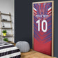 Custom Haiti National Football Door Cover Dashiki Sporty Style - African Pride