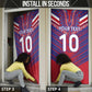 Custom Haiti National Football Door Cover Dashiki Sporty Style - African Pride