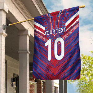 Custom Haiti National Football Garden Flag Dashiki Sporty Style - African Pride
