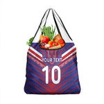 Custom Haiti National Football Grocery Bag Dashiki Sporty Style - African Pride