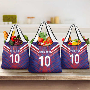 Custom Haiti National Football Grocery Bag Dashiki Sporty Style - African Pride
