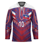 Custom Haiti National Football Hockey Jersey Dashiki Sporty Style - African Pride