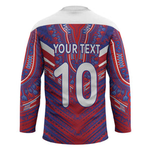 Custom Haiti National Football Hockey Jersey Dashiki Sporty Style - African Pride