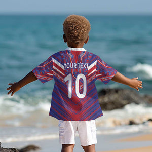 Custom Haiti National Football Kid Hawaiian Shirt Dashiki Sporty Style - African Pride