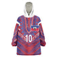 Custom Haiti National Football Kid Wearable Blanket Hoodie Dashiki Sporty Style - African Pride