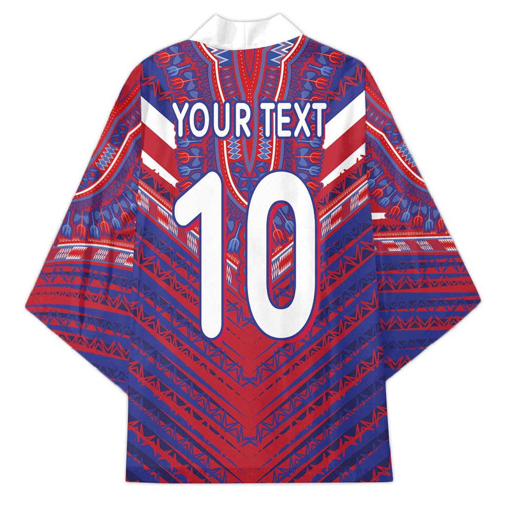 Custom Haiti National Football Kimono Dashiki Sporty Style - African Pride