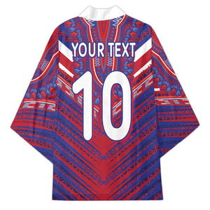 Custom Haiti National Football Kimono Dashiki Sporty Style - African Pride