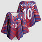 Custom Haiti National Football Kimono Sleeve Blouse Dashiki Sporty Style - African Pride