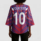 Custom Haiti National Football Kimono Sleeve Blouse Dashiki Sporty Style - African Pride