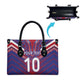 Custom Haiti National Football Leather Bag Dashiki Sporty Style - African Pride
