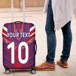 Custom Haiti National Football Luggage Cover Dashiki Sporty Style - African Pride
