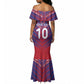 Custom Haiti National Football Mermaid Dress Dashiki Sporty Style - African Pride