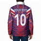 Custom Haiti National Football Padded Jacket Dashiki Sporty Style - African Pride